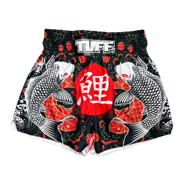 Tuff Athletics Other - Tuff Muay Thai Boxing Shorts with Coy fish and drawstring waist size Large